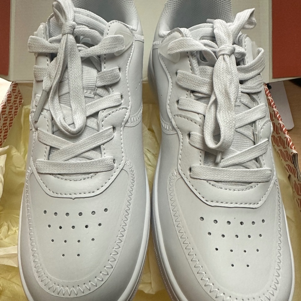 Fabletics, Wilshire Lifestyle Sneaker, White faux leather, women's 8.5